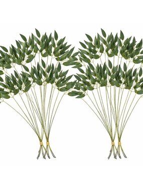 Willow Eucalyptus Stems 20 Pcs Faux Greenery Bulk Artificial Eucalyptus Wedding